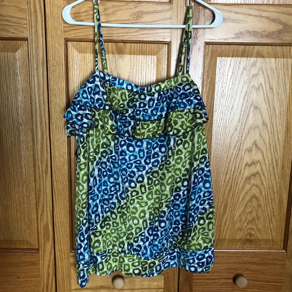 Lane Bryant Cotton Modal Cheetah Tank Top Sz 22/24